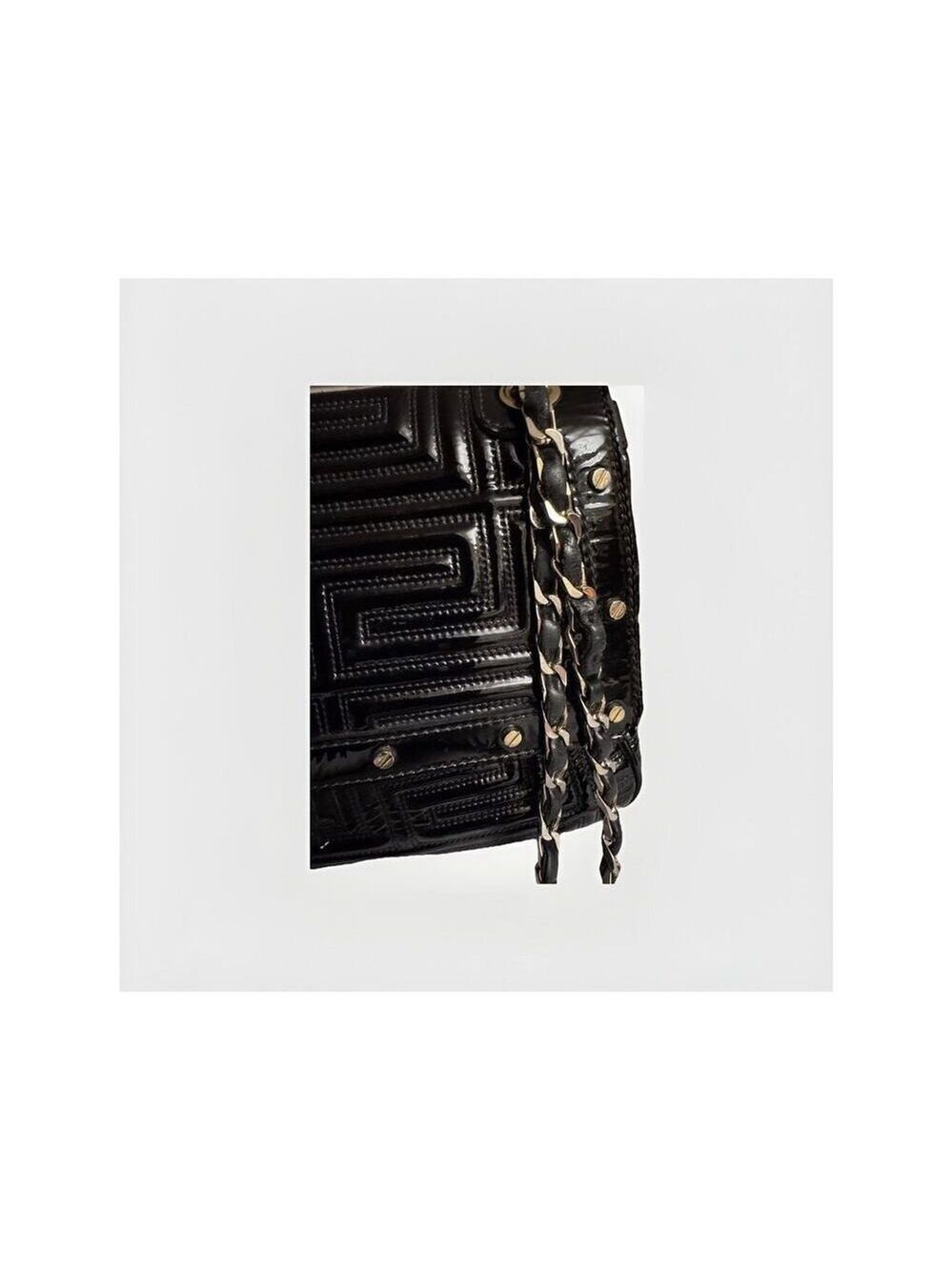 Gianni Versace Quilted Patent Leather Shoulder Bag - Picture 10 of 16